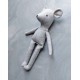 Mouse stuffed doll in romper 10" pattern and tutorial, mouse pattern, for baby, eco toy sewing pattern, stuffed animal pattern, easy pattern