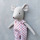 Mouse stuffed doll in romper 10" pattern and tutorial, mouse pattern, for baby, eco toy sewing pattern, stuffed animal pattern, easy pattern