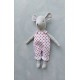 Mouse stuffed doll in romper 10" pattern and tutorial, mouse pattern, for baby, eco toy sewing pattern, stuffed animal pattern, easy pattern